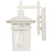 Wall Lantern Nuvo 60-4951 Cove Neck - 1 Light - 12 in. - Outdoor Lantern with Clear Seed Glass - White Finish Nuvo