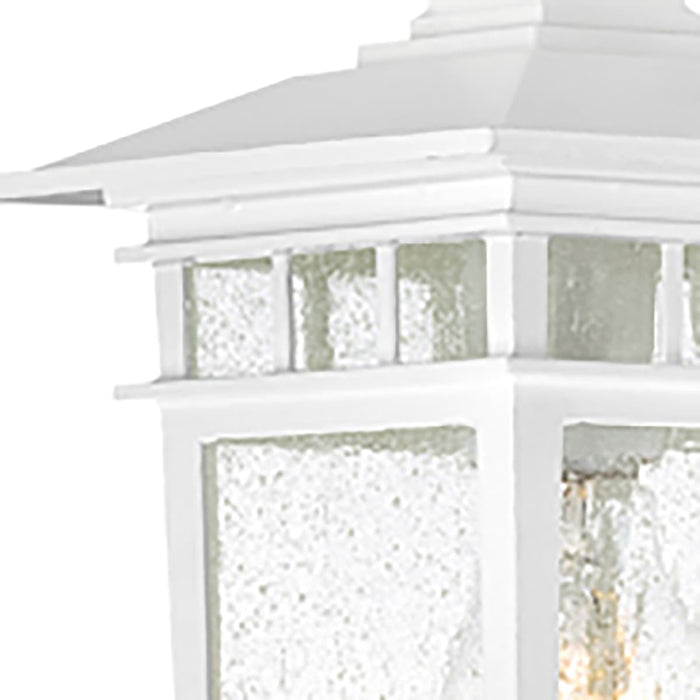Wall Lantern Nuvo 60-4951 Cove Neck - 1 Light - 12 in. - Outdoor Lantern with Clear Seed Glass - White Finish Nuvo
