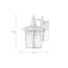 Wall Lantern Nuvo 60-4951 Cove Neck - 1 Light - 12 in. - Outdoor Lantern with Clear Seed Glass - White Finish Nuvo
