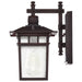 Wall Lantern Nuvo 60-4952 Cove Neck - 1 Light - 12 in. - Outdoor Lantern with Clear Seed Glass - Rustic Bronze Finish Nuvo
