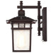 Wall Lantern Nuvo 60-4952 Cove Neck - 1 Light - 12 in. - Outdoor Lantern with Clear Seed Glass - Rustic Bronze Finish Nuvo