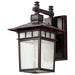 Wall Lantern Nuvo 60-4952 Cove Neck - 1 Light - 12 in. - Outdoor Lantern with Clear Seed Glass - Rustic Bronze Finish Nuvo