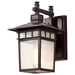 Wall Lantern Nuvo 60-4952 Cove Neck - 1 Light - 12 in. - Outdoor Lantern with Clear Seed Glass - Rustic Bronze Finish Nuvo