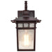 Wall Lantern Nuvo 60-4952 Cove Neck - 1 Light - 12 in. - Outdoor Lantern with Clear Seed Glass - Rustic Bronze Finish Nuvo