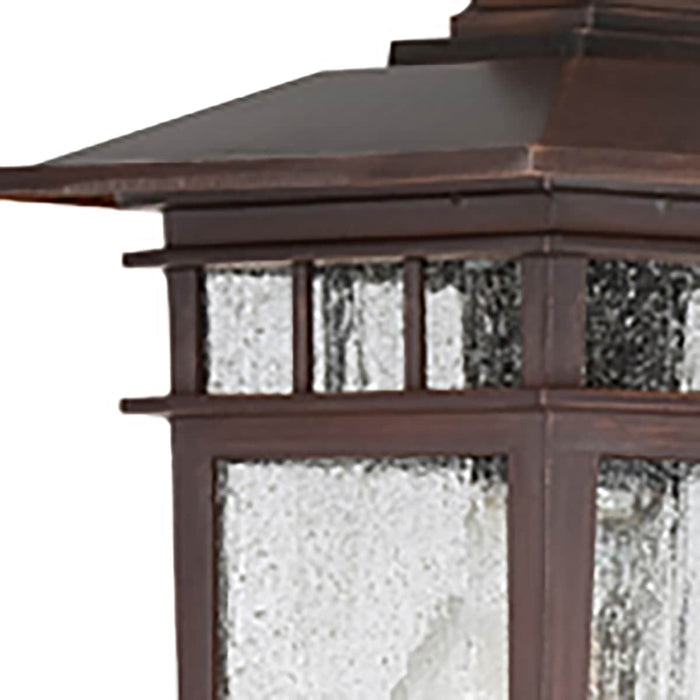 Wall Lantern Nuvo 60-4952 Cove Neck - 1 Light - 12 in. - Outdoor Lantern with Clear Seed Glass - Rustic Bronze Finish Nuvo