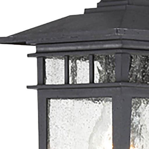 Wall Lantern Nuvo 60-4953 Cove Neck - 1 Light - 12 in. - Outdoor Lantern with Clear Seed Glass - Textured Black Finish Nuvo