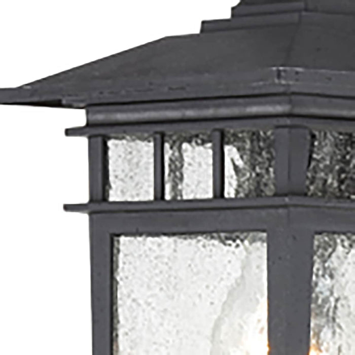 Wall Lantern Nuvo 60-4953 Cove Neck - 1 Light - 12 in. - Outdoor Lantern with Clear Seed Glass - Textured Black Finish Nuvo