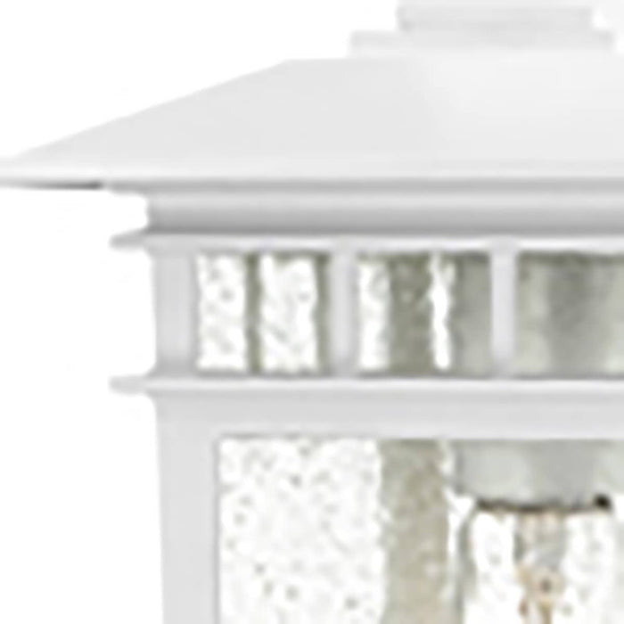 Hanging Lantern Nuvo 60-4954 Cove Neck - 1 Light - 12 in. - Outdoor Hang with Clear Seed Glass - White Finish Nuvo