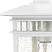 Hanging Lantern Nuvo 60-4954 Cove Neck - 1 Light - 12 in. - Outdoor Hang with Clear Seed Glass - White Finish Nuvo