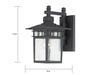 Wall Lantern Nuvo 60-4959 Cove Neck - 1 Light - 14 in. - Outdoor Lantern with Clear Seed Glass - Textured Black Finish Nuvo