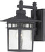 Wall Lantern Nuvo 60-4959 Cove Neck - 1 Light - 14 in. - Outdoor Lantern with Clear Seed Glass - Textured Black Finish Nuvo