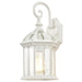 Wall Lantern Nuvo 60-4961 Boxwood - 1 Light - 15 in. - Outdoor Wall with Clear Seed Glass - White Finish Nuvo