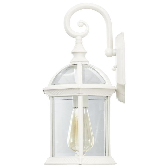 Wall Lantern Nuvo 60-4961 Boxwood - 1 Light - 15 in. - Outdoor Wall with Clear Seed Glass - White Finish Nuvo