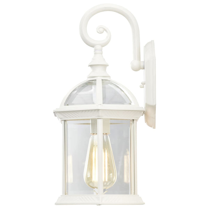 Wall Lantern Nuvo 60-4961 Boxwood - 1 Light - 15 in. - Outdoor Wall with Clear Seed Glass - White Finish Nuvo