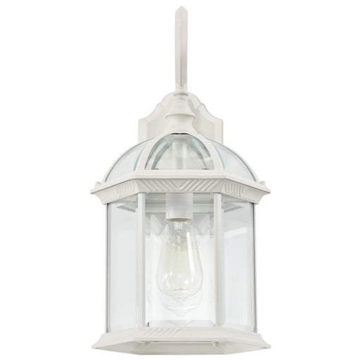Wall Lantern Nuvo 60-4964 Boxwood - 1 Light - 19 in. - Outdoor Wall with Clear Beveled Glass - White Finish Nuvo