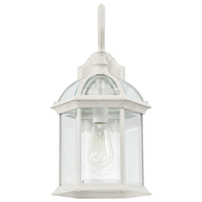 Wall Lantern Nuvo 60-4964 Boxwood - 1 Light - 19 in. - Outdoor Wall with Clear Beveled Glass - White Finish Nuvo