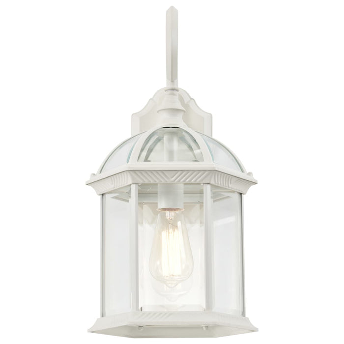 Wall Lantern Nuvo 60-4964 Boxwood - 1 Light - 19 in. - Outdoor Wall with Clear Beveled Glass - White Finish Nuvo