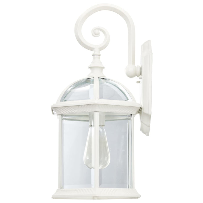 Wall Lantern Nuvo 60-4964 Boxwood - 1 Light - 19 in. - Outdoor Wall with Clear Beveled Glass - White Finish Nuvo
