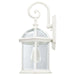 Wall Lantern Nuvo 60-4964 Boxwood - 1 Light - 19 in. - Outdoor Wall with Clear Beveled Glass - White Finish Nuvo