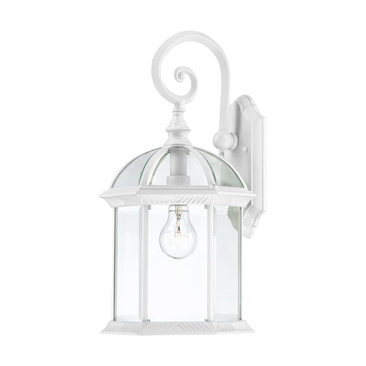 Wall Lantern Nuvo 60-4964 Boxwood - 1 Light - 19 in. - Outdoor Wall with Clear Beveled Glass - White Finish Nuvo