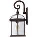 Wall Lantern Nuvo 60-4965 Boxwood - 1 Light - 19 in. - Outdoor Wall with Clear Beveled Glass - Rustic Bronze Finish Nuvo