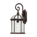 Wall Lantern Nuvo 60-4965 Boxwood - 1 Light - 19 in. - Outdoor Wall with Clear Beveled Glass - Rustic Bronze Finish Nuvo