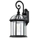Wall Lantern Nuvo 60-4966 Boxwood - 1 Light - 19 in. - Outdoor Wall with Clear Beveled Glass - Textured Black Finish Nuvo