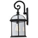 Wall Lantern Nuvo 60-4966 Boxwood - 1 Light - 19 in. - Outdoor Wall with Clear Beveled Glass - Textured Black Finish Nuvo