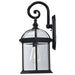 Wall Lantern Nuvo 60-4966 Boxwood - 1 Light - 19 in. - Outdoor Wall with Clear Beveled Glass - Textured Black Finish Nuvo
