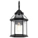 Wall Lantern Nuvo 60-4966 Boxwood - 1 Light - 19 in. - Outdoor Wall with Clear Beveled Glass - Textured Black Finish Nuvo