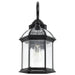 Wall Lantern Nuvo 60-4966 Boxwood - 1 Light - 19 in. - Outdoor Wall with Clear Beveled Glass - Textured Black Finish Nuvo