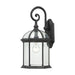 Wall Lantern Nuvo 60-4966 Boxwood - 1 Light - 19 in. - Outdoor Wall with Clear Beveled Glass - Textured Black Finish Nuvo