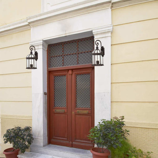 Wall Lantern Nuvo 60-4968 Boxwood - 3 Light - 26 in. - Outdoor Wall with Clear Beveled Glass - Rustic Bronze Finish Nuvo