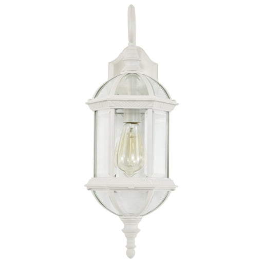 Wall Lantern Nuvo 60-4971 Boxwood - 1 Light - 22 in. - Outdoor Wall with Clear Beveled Glass - White Finish Nuvo