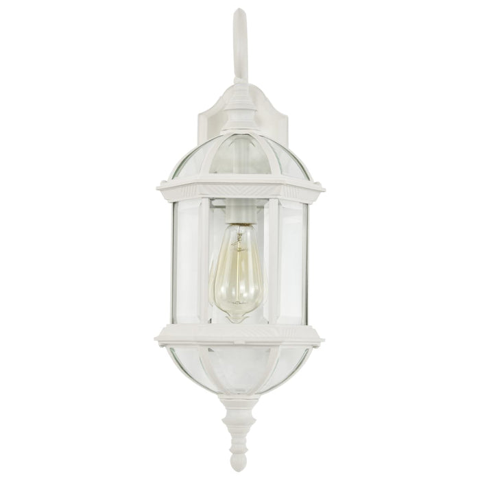 Wall Lantern Nuvo 60-4971 Boxwood - 1 Light - 22 in. - Outdoor Wall with Clear Beveled Glass - White Finish Nuvo