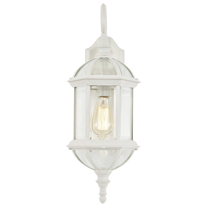 Wall Lantern Nuvo 60-4971 Boxwood - 1 Light - 22 in. - Outdoor Wall with Clear Beveled Glass - White Finish Nuvo