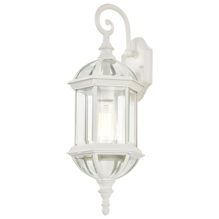 Wall Lantern Nuvo 60-4971 Boxwood - 1 Light - 22 in. - Outdoor Wall with Clear Beveled Glass - White Finish Nuvo
