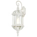 Wall Lantern Nuvo 60-4971 Boxwood - 1 Light - 22 in. - Outdoor Wall with Clear Beveled Glass - White Finish Nuvo