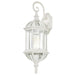 Wall Lantern Nuvo 60-4971 Boxwood - 1 Light - 22 in. - Outdoor Wall with Clear Beveled Glass - White Finish Nuvo