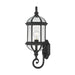 Wall Lantern Nuvo 60-4973 Boxwood - 1 Light - 22 in. - Outdoor Wall with Clear Beveled Glass - Textured Black Finish Nuvo