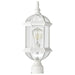 Post Lantern Nuvo 60-4974 Boxwood - 1 Light - 19 in. - Outdoor Post with Clear Beveled Glass - White Finish Nuvo