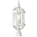 Post Lantern Nuvo 60-4974 Boxwood - 1 Light - 19 in. - Outdoor Post with Clear Beveled Glass - White Finish Nuvo