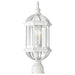 Post Lantern Nuvo 60-4974 Boxwood - 1 Light - 19 in. - Outdoor Post with Clear Beveled Glass - White Finish Nuvo
