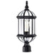 Post Lantern Nuvo 60-4976 Boxwood - 1 Light - 19 in. - Outdoor Post with Clear Beveled Glass - Textured Black Finish Nuvo