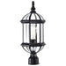 Post Lantern Nuvo 60-4976 Boxwood - 1 Light - 19 in. - Outdoor Post with Clear Beveled Glass - Textured Black Finish Nuvo