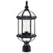 Post Lantern Nuvo 60-4976 Boxwood - 1 Light - 19 in. - Outdoor Post with Clear Beveled Glass - Textured Black Finish Nuvo