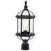 Post Lantern Nuvo 60-4976 Boxwood - 1 Light - 19 in. - Outdoor Post with Clear Beveled Glass - Textured Black Finish Nuvo