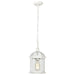 Hanging Lantern Nuvo 60-4977 Boxwood - 1 Light - 14 in. - Outdoor Hanging with Clear Beveled Glass - White Finish Nuvo
