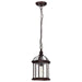 Hanging Lantern Nuvo 60-4978 Boxwood - 1 Light - 14 in. - Outdoor Hanging with Clear Beveled Glass - Rustic Bronze Finish Nuvo