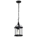 Hanging Lantern Nuvo 60-4979 Boxwood - 1 Light - 14 in. - Outdoor Hanging with Clear Beveled Glass - Textured Black Finish Nuvo